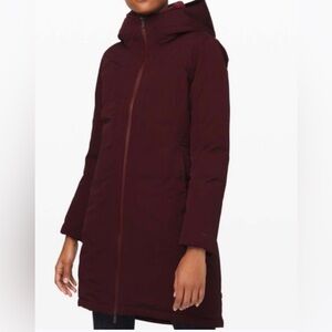 Elegant Women's Maroon Puffer Jacket